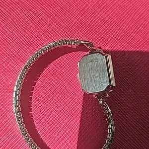 Helbros Vintage Quartz Watch, Sterling Silver, Diamond Accents, Square Crystal F Helbros | Accessories | Helbros Vintage Quartz Watch  main image 3